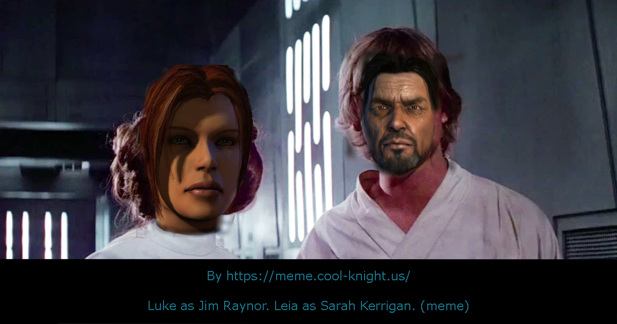 Luke as Jim Raynor Leia as Sarah Kerrigan Meme CK 7-1.jpg